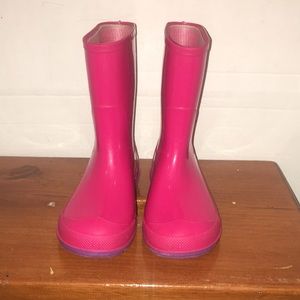 Pink toddler rain boots size 9-10